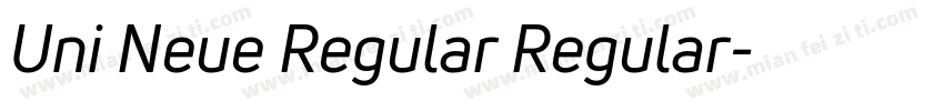 Uni Neue Regular Regular字体转换